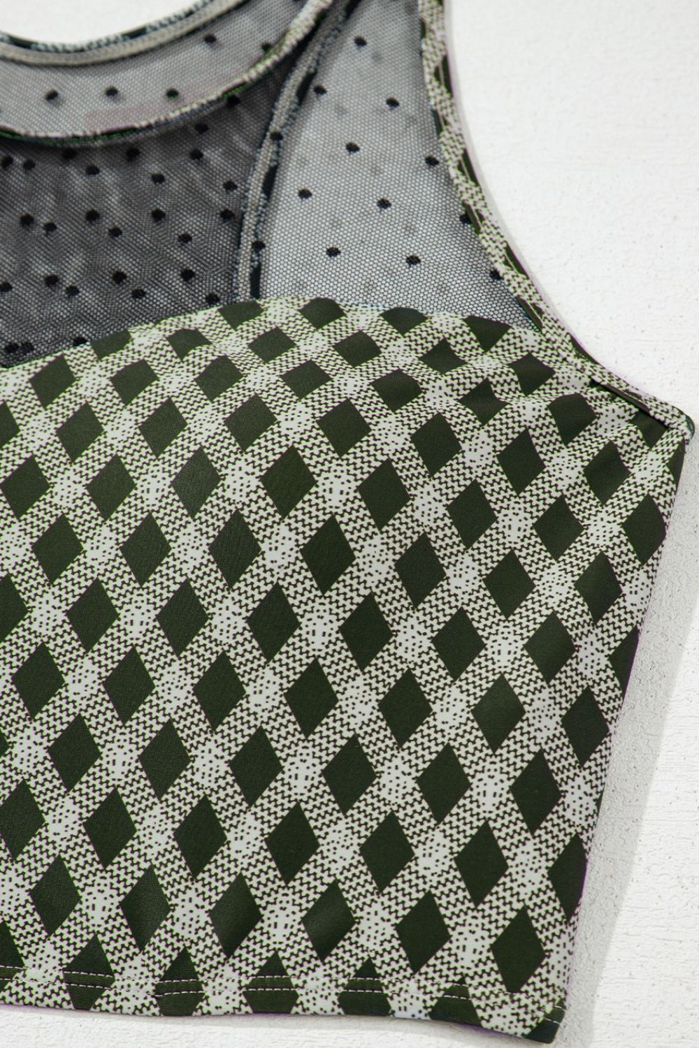Ensemble de bain taille haute à carreaux et à pois - Les secrets de Cath