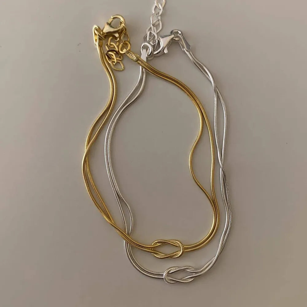 Collier noué en acier titane - Les secrets de Cath
