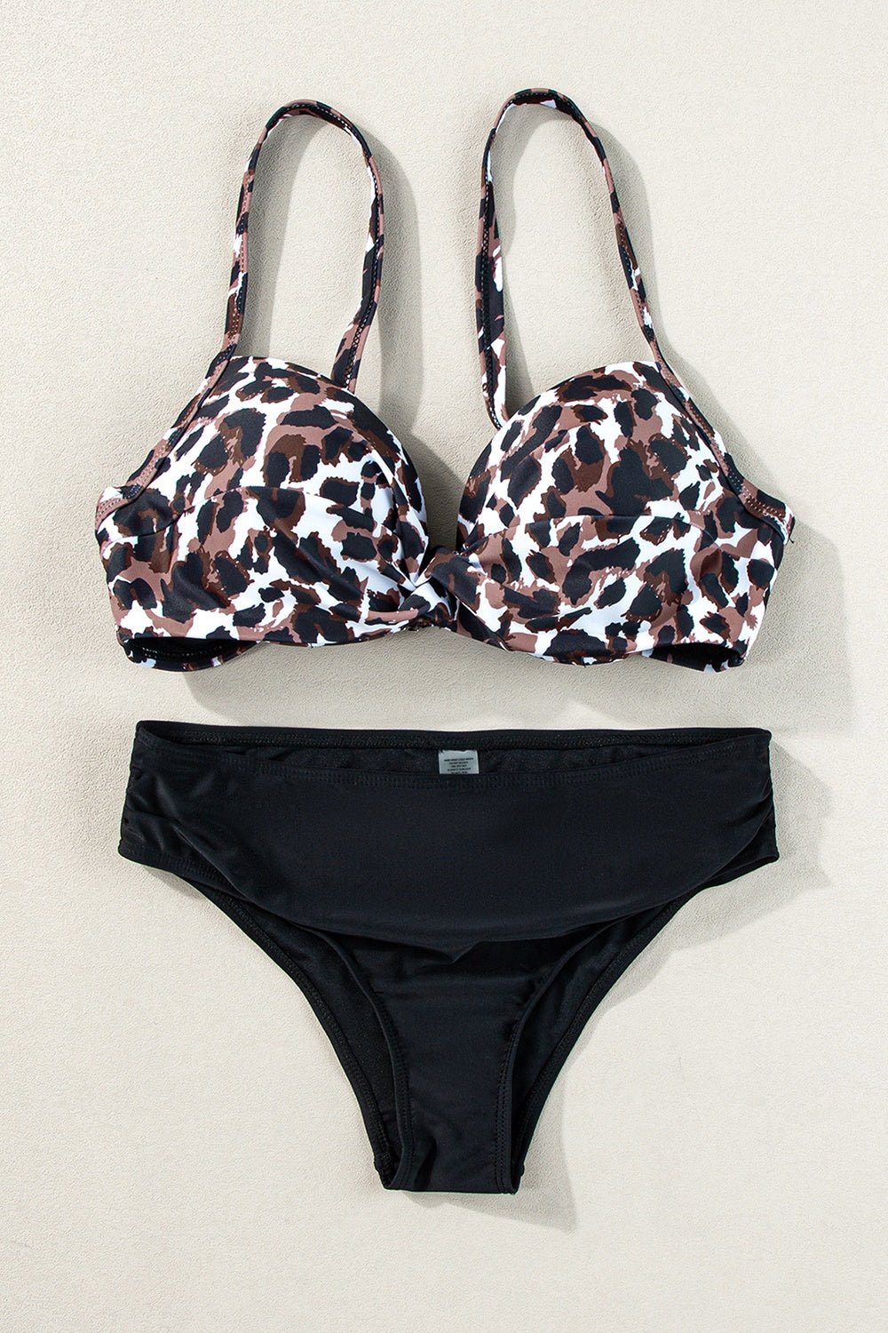 Ensemble bikini léopard à col en cœur - Les secrets de Cath