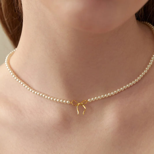 Collier nœud en perles de cuivre - Les secrets de Cath