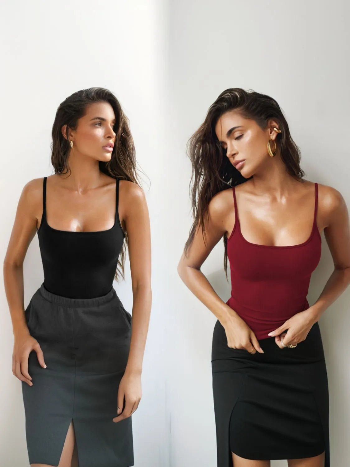 Camisole 2 pièces à col carré - Les secrets de Cath