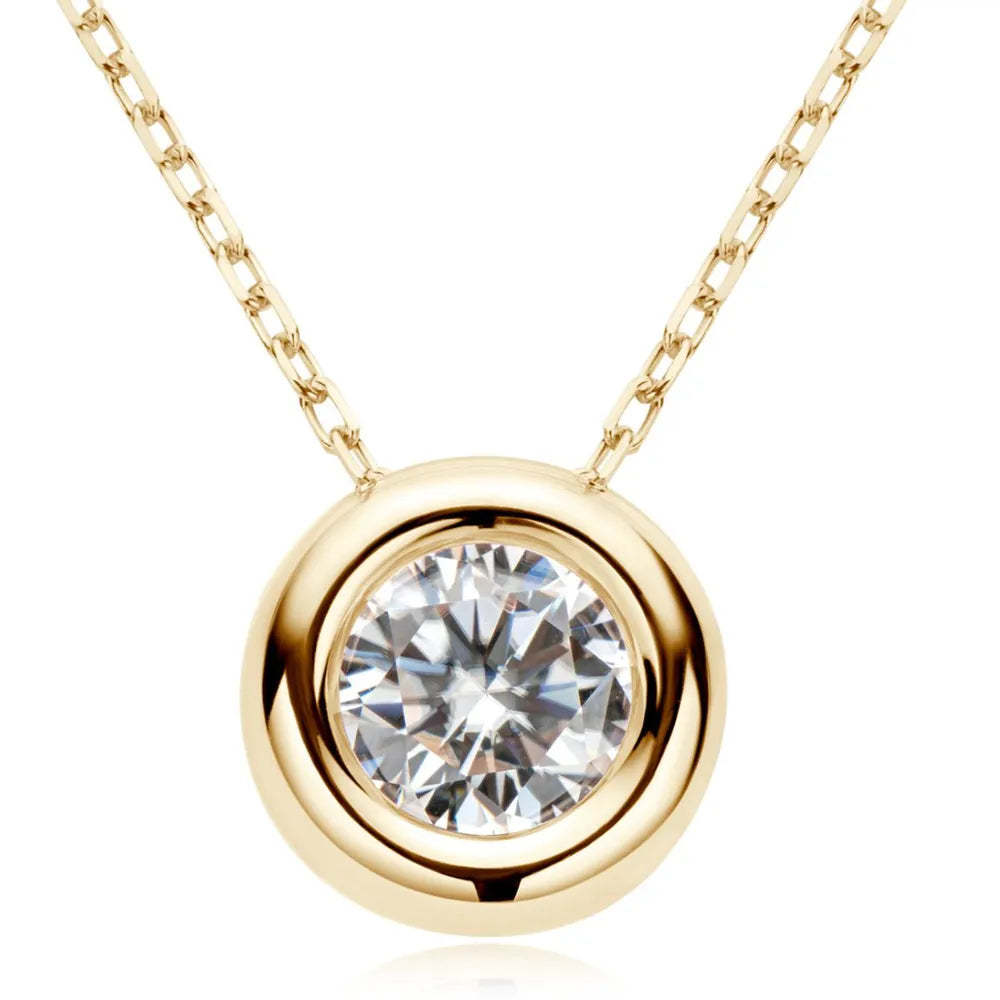 Collier en argent sterling 925 avec moissanite 1 carat - Les secrets de Cath