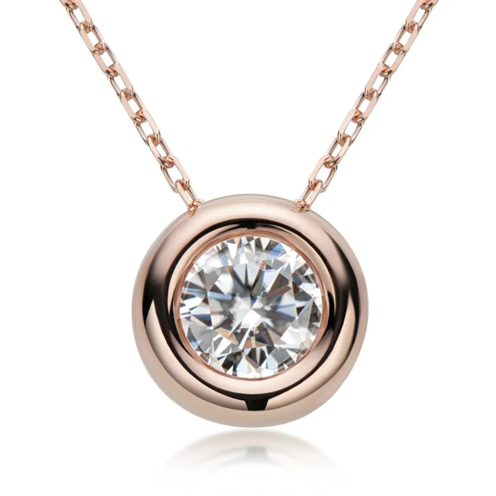 Collier en argent sterling 925 avec moissanite 1 carat - Les secrets de Cath