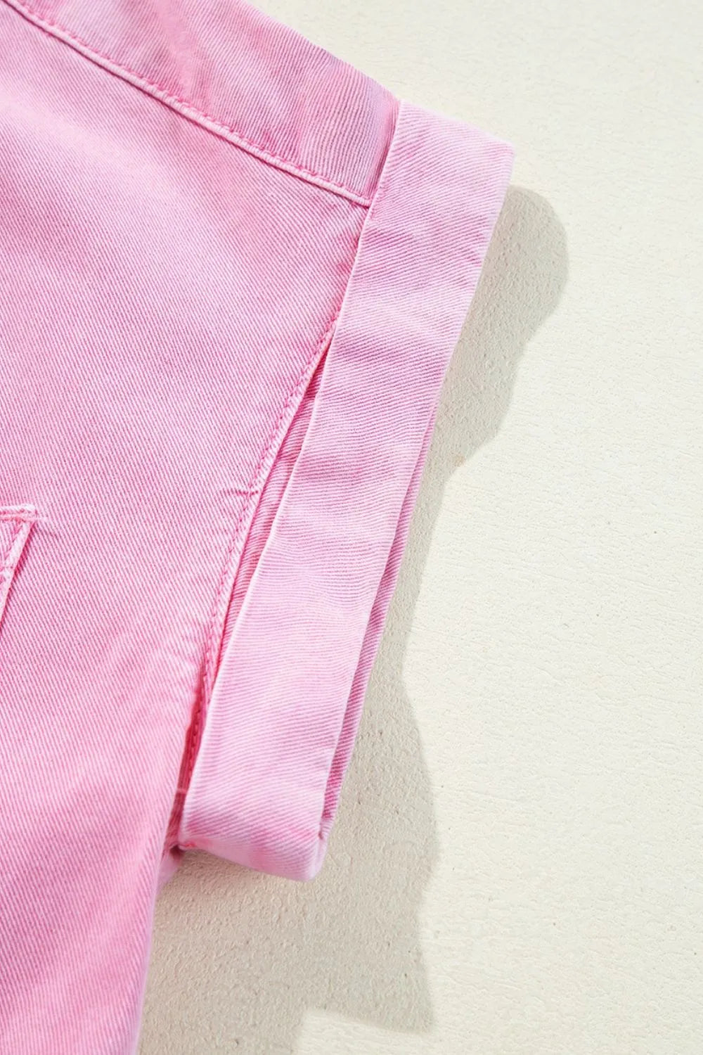 Button Down Short Sleeve Denim Dress - Les secrets de Cath