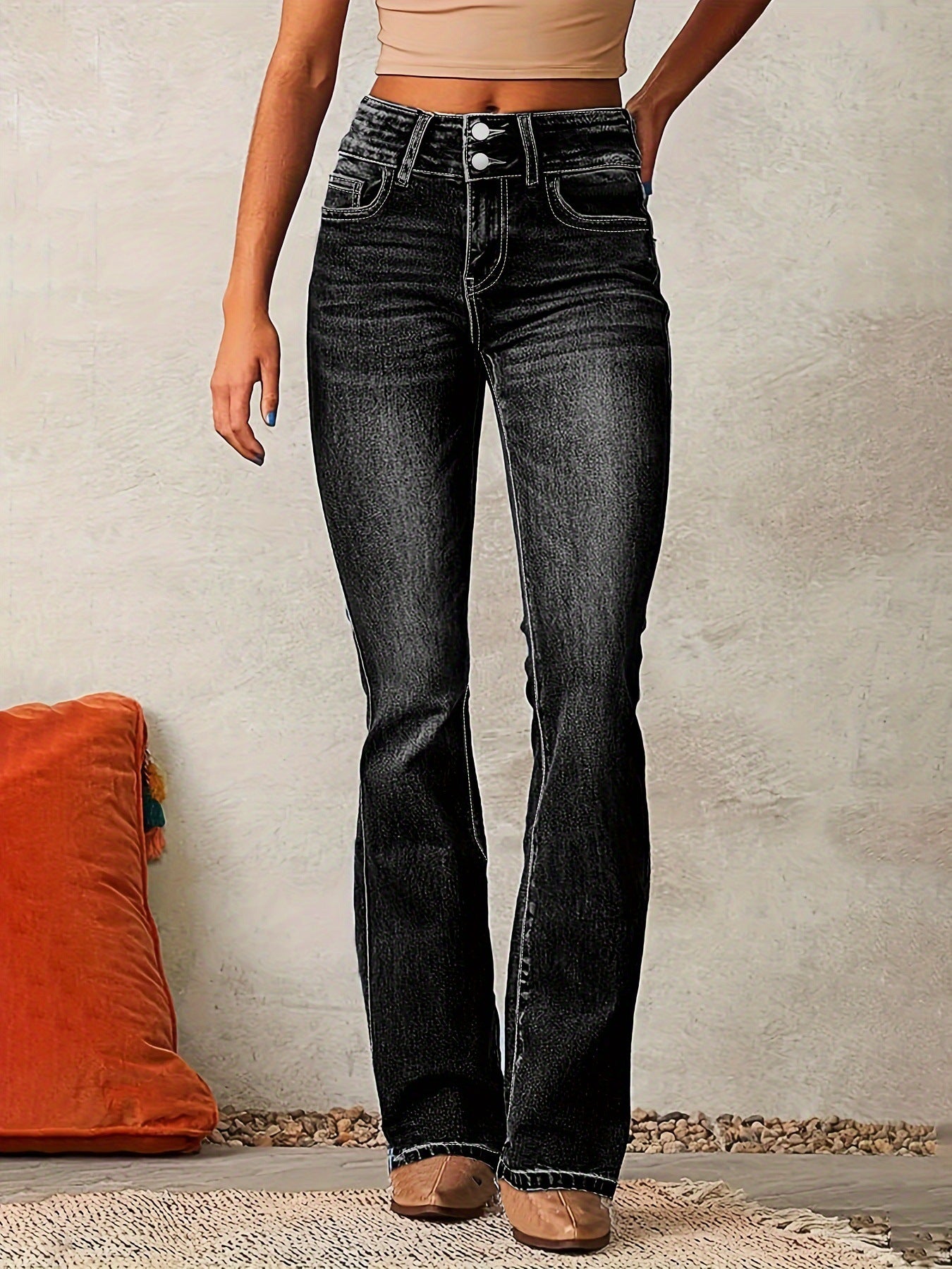 Jean bootcut délavé Cat Whisker - Les secrets de Cath