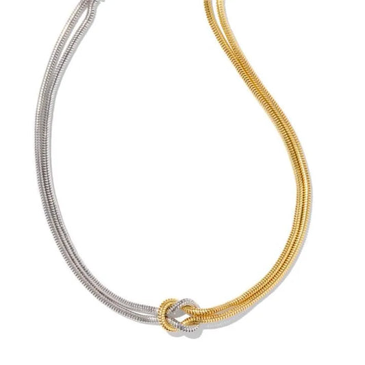 Collier noué en acier titane - Les secrets de Cath