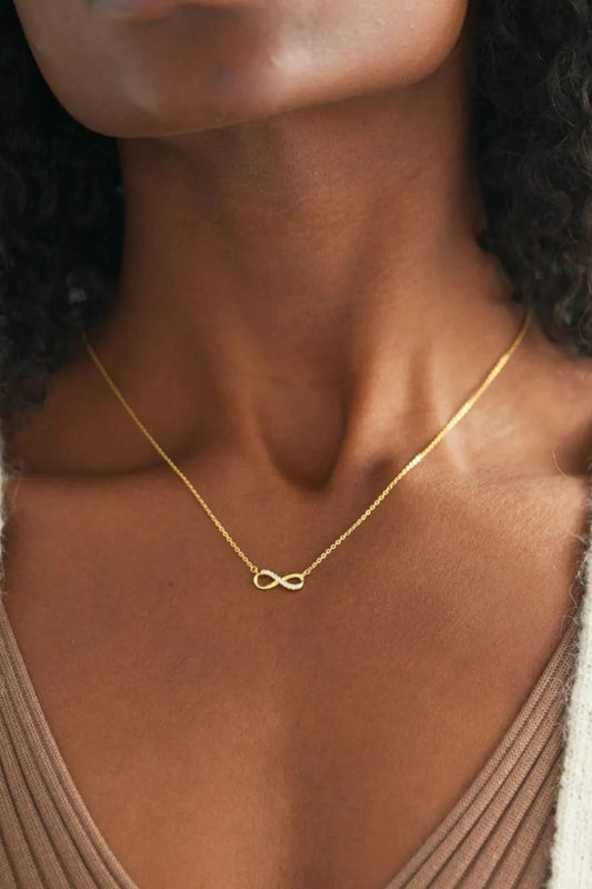 Collier infini en argent sterling 925 et zircone intérieure - Les secrets de Cath