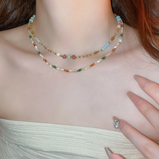 Collier de perles en alliage - Les secrets de Cath