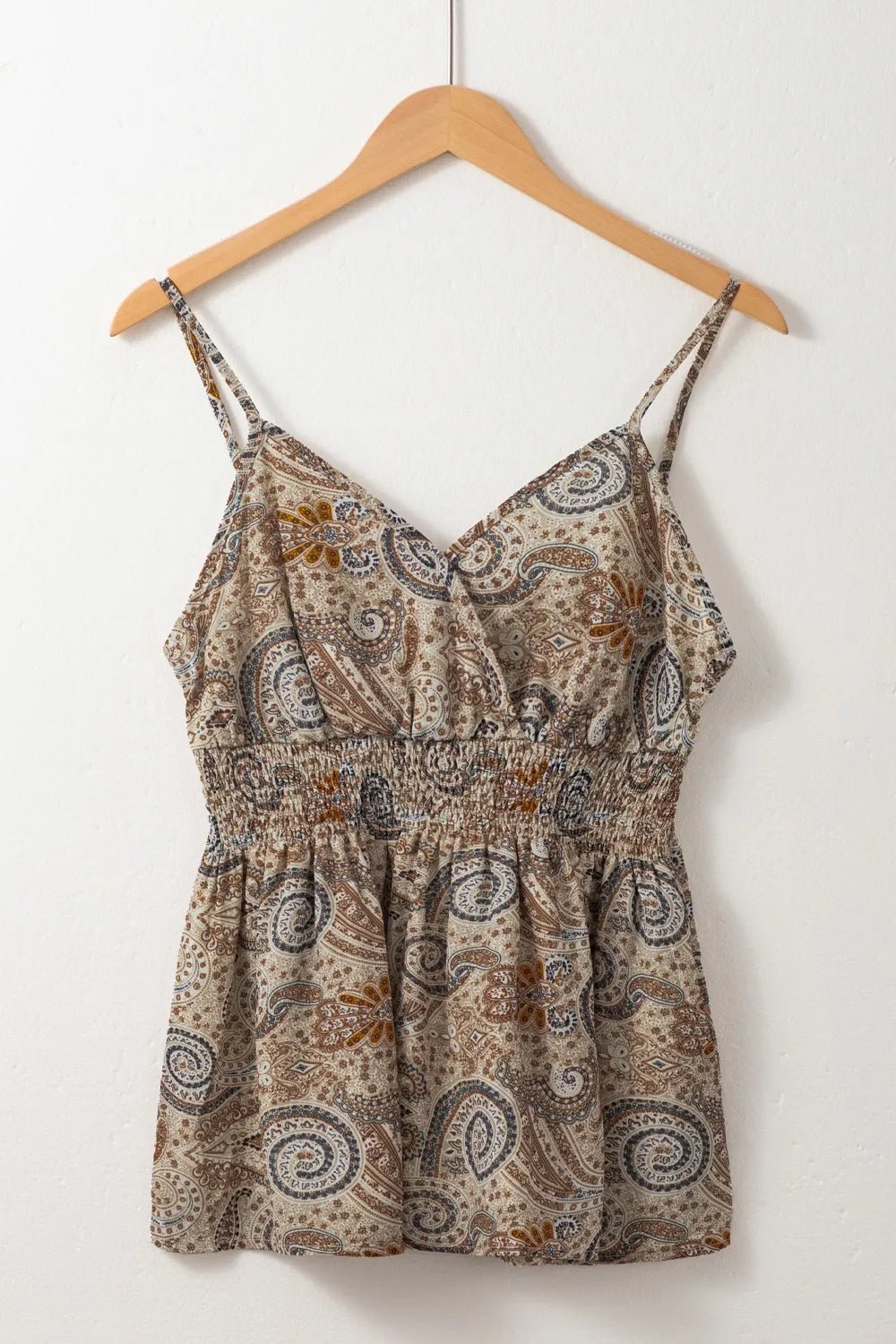 Camisole babydoll à smocks et imprimé cachemire - Les secrets de Cath