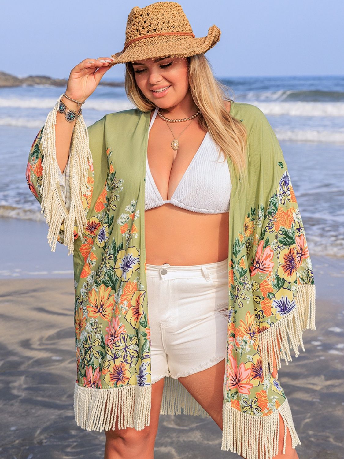 Cache-maillot ouvert à franges - Les secrets de Cath