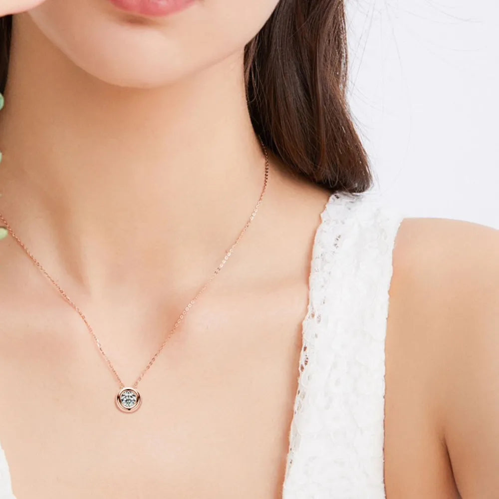 Collier en argent sterling 925 avec moissanite 1 carat - Les secrets de Cath