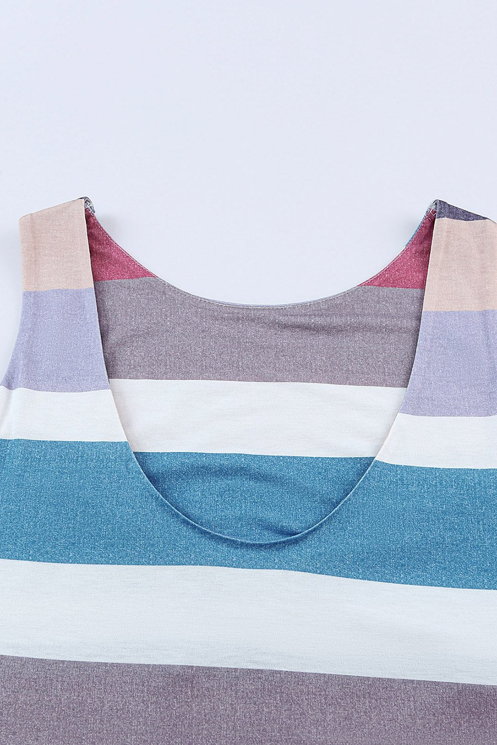 Robe longue fendue à rayures sans manches - Les secrets de Cath